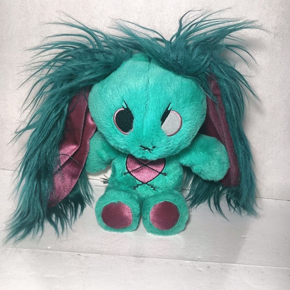 Rare American McGee Plushie Dreadfuls Envy Rabbit 2-Faced Green Plush 55cm